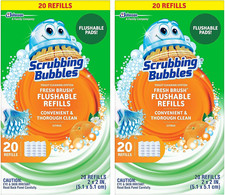 Flushable Toilet Bowl Wand Cleaner Refills, Fresh Brush Cleaner Toilet Refill Pa