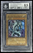 Konami Yu-Gi-Oh Blue-Eyes White Dragon LOB-001 1st Ed BGS 8.5 Ultra 2002