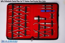 18Pcs Orthodontic Dental Pliers Set TC Stainless Steel Bracket Wire Cutter