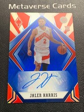 2020-21 Panini Chronicles Phoenix Jalen Harris RC Blue Refractor Auto 08/25