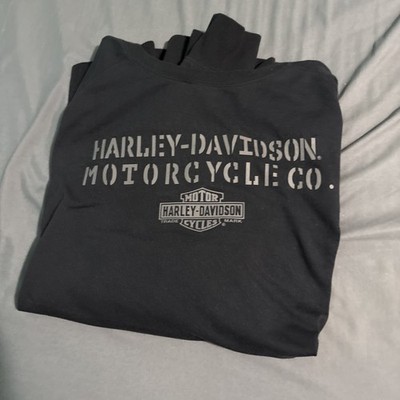 Vintage Harley Davidson Long Sleeve Shirt Mens XL Black Graphic T Motor Company
