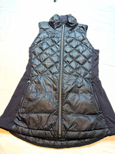 lululemon athletica Puffer Vest Black S Slim Mid-Length Full Zip Quilted Pockets
