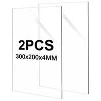 2 StüCk Acrylglas Platte, 300X200X4Mm Acrylglas Platte A4 Acrylplatte Transparen