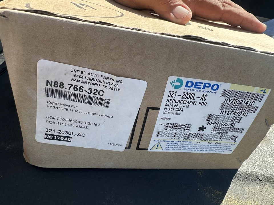 Conjunto de luces antiniebla - TYC certificado NSF para Hyundai Santa Fe Sport 13-16 Foto 3 de 3