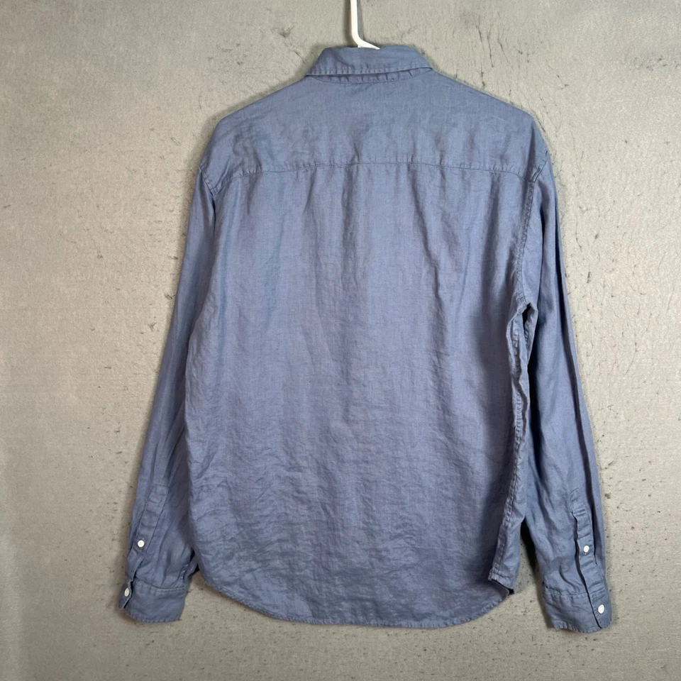 Club Monaco Mens Size Medium Slim Fit Blue Button-Down Shirt - Image 2 of 4