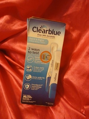 Clearblue - Rapid & Digital Pregnancy Tests - 2-Test - EXP: 02/2027 - Damage Box