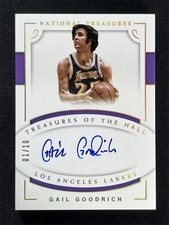 1/10 ≈1/1 207-18 National Treasures Of The Hall Gail Goodrich #TH-GGR Auto Gold