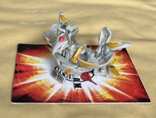 BAKUGAN GUNDALIAN INVADERS GREY HAOS PLITHEON! 840G! CHROME! BAKUMETALIX! UK!