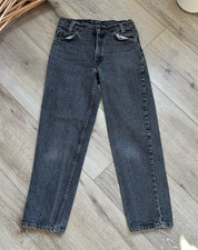 Vintage Levis 550 Jeans Youth Size 12 Regular Fit Black Denim Pants Made In USA