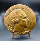 1966 Hall of Fame Great Americans NYU George Washington 76mm Bronze Medal / Box — photo 4