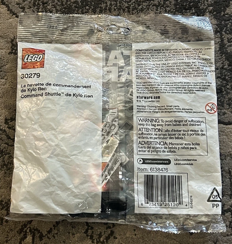 LEGO Star Wars Kylo Ren's Command Shuttle (30279) - Brand New Sealed Poly Bag - Image 2 of 2