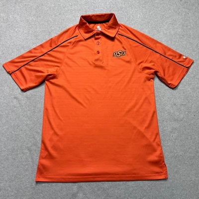 Oklahoma State Cowboys Polo Shirt Mens Small Orange OSU Colosseum Performance - Image 1 of 4