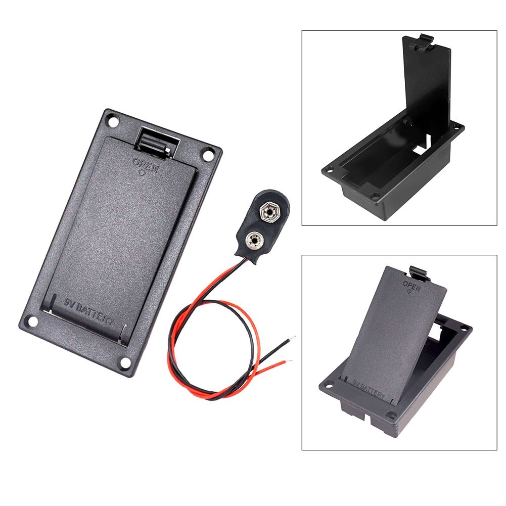 Kompakte 9V Batteriebox für Aktiv für E-Gitarre und Bass Tonabnehmer Einsatz