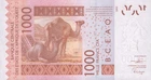 WEST AFRICAN STATES 1000 FRANCS "K" SENEGAL 2020 P-715K UNC