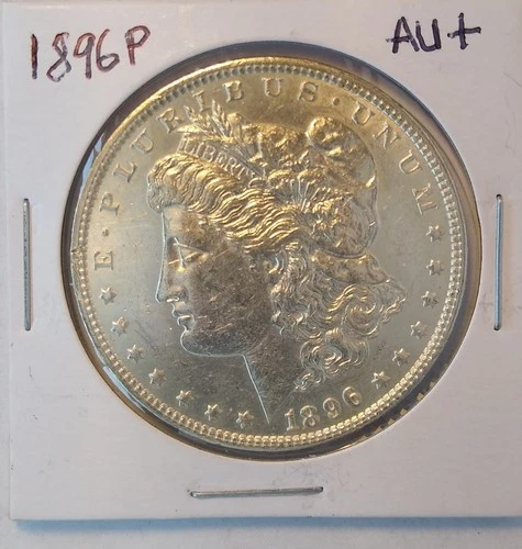 1896-P MORGAN SILVER DOLLAR, GEM BU/MS, NICE+, BRILLIANT WHITE, SHARP STRIKE