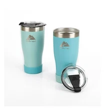 2 PK-Stainless Steel Vacuum Tumblers, 20oz, Leakproof Lids & STRAWS- Mint & Aqua