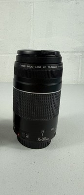 Canon 75-300mm Lens 1:4-5.6 III EF zoom With Lens Caps Pre-owned Good Condition