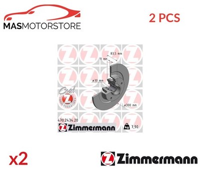 BREMSSCHEIBEN SATZ PAAR ZIMMERMANN 470243420 2PCS P FÜR RENAULT LAGUNA III
