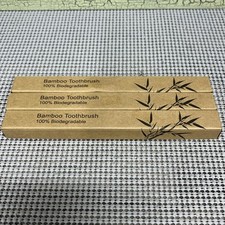 Bamboo Toothbrush 3-Pack. Eco-Friendly Wood Toothbrush /nylon Fiber Random Color