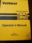 Vermeer Tractor Mounted 606 Brush Chipper Operator's Manual, Service Manual 1993 — photo 1