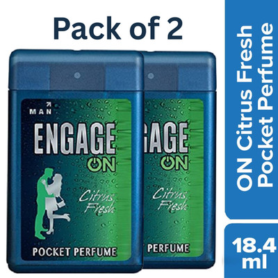 Engage On Man Citrus Fresh Pocket Perfume for mood enhancement - 18 ml pack of 2