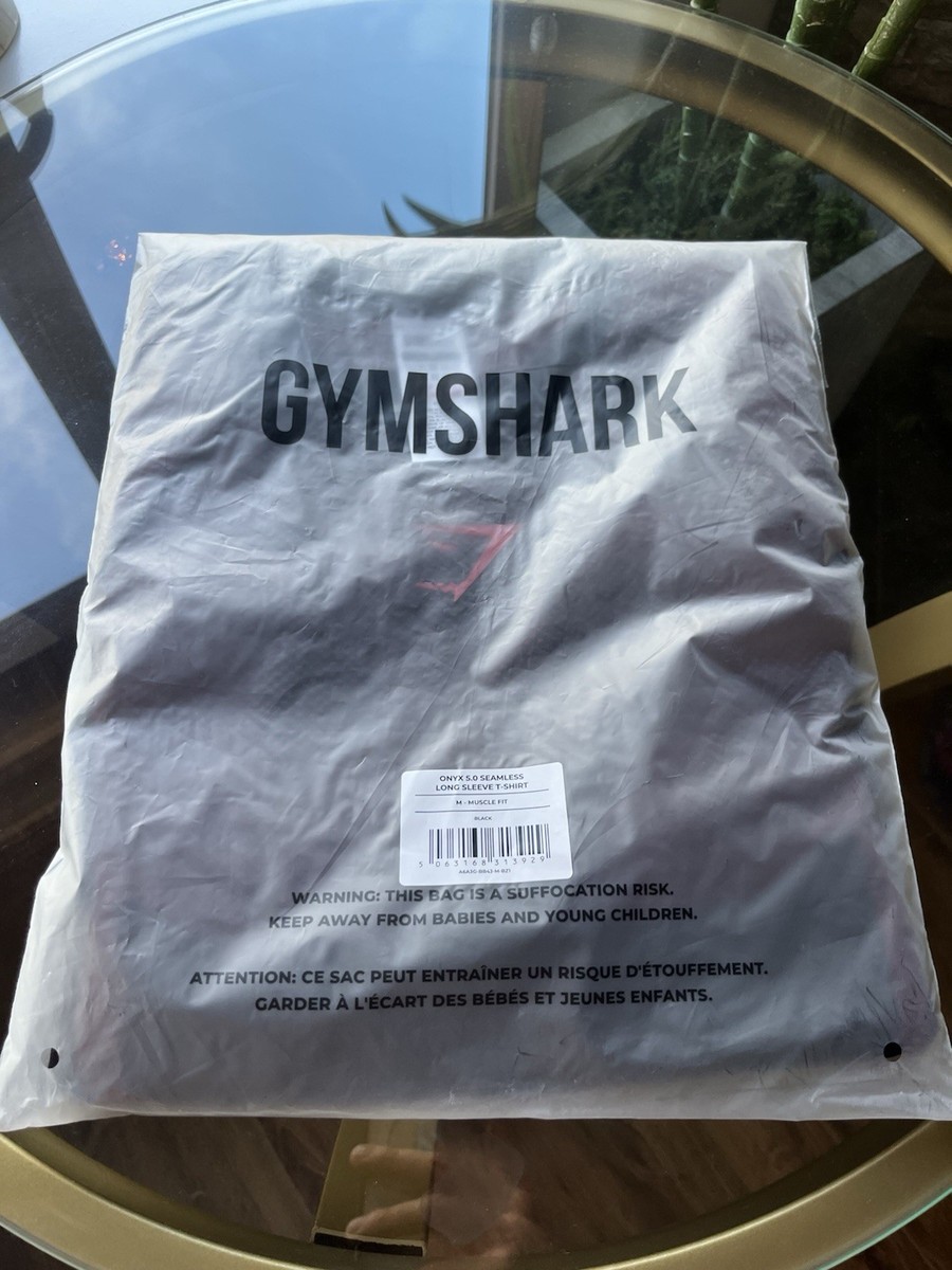 Gymshark Onyx 5.0 Seamless Stretch Long Sleeve T-Shirt Black M