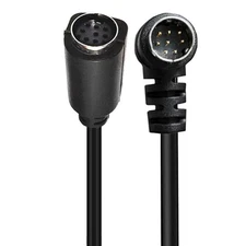 S-Video 8 Pin Mini DIN Angle Male to Female Extension Cable Mini Din 8 Pin 90...