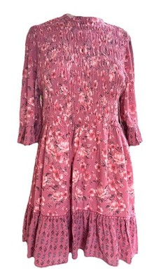 NWT XL Coco + Jaimeson Pink Floral Boho Hippie Festival Mini Dress Summer 