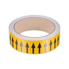 Cinta de flecha de flujo PE pegatina de marcado de tubería 1,2 pulgadas x 33 pies amarillo/negro