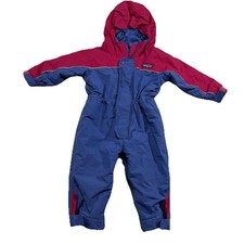 Patagonia Vtg Kids Snowsuit One Piece Toddler 24 Months Snow Suit Blue Pink M3
