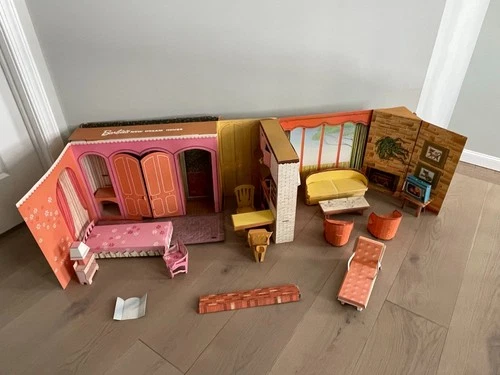 Vtg 1964 Barbie New Dream House Mattel #4092 w/Furniture RARE