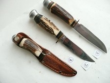 3x Messer mit Horngriff Klassik 50er Jahre Solingen Othello Vintage