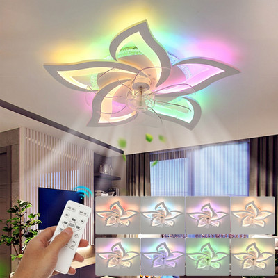 LED Ventilator Deckenleuchte Deckenventilator mit Fernbedienung für Schlafzimmer
