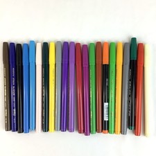 Marvy Uchida Assorted Markers Lot Of 20 Art  Design Brush Markers Medium Point