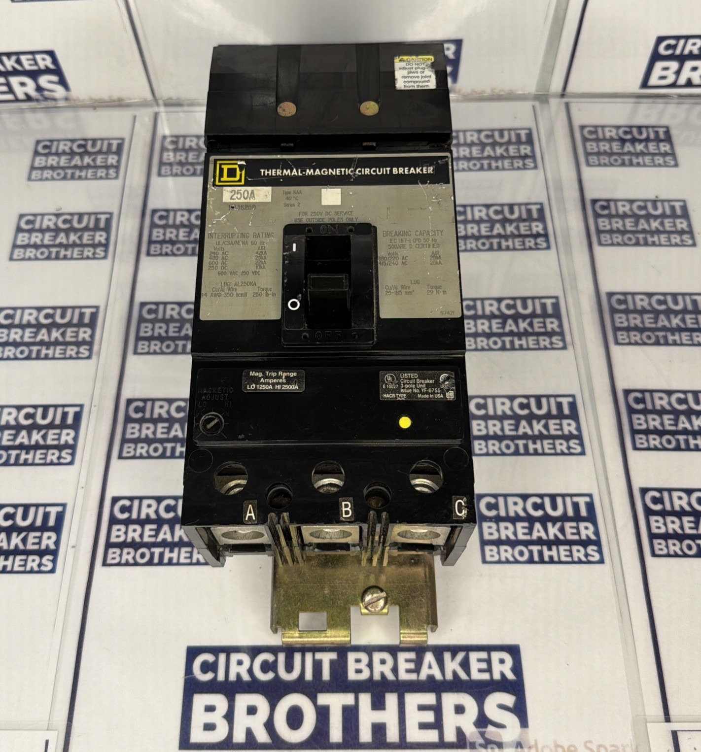 Square D KA36250 250 Amp 600V 3 Pole  I Line Circuit Breaker-Warranty