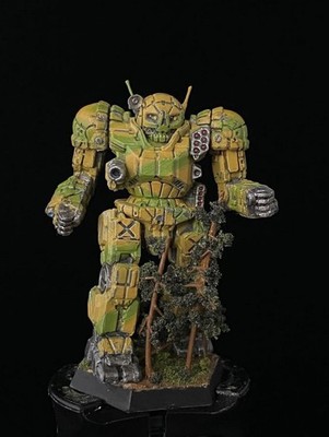 Battletech Atlas painted, art accurate antennae, midsummer forest base theme