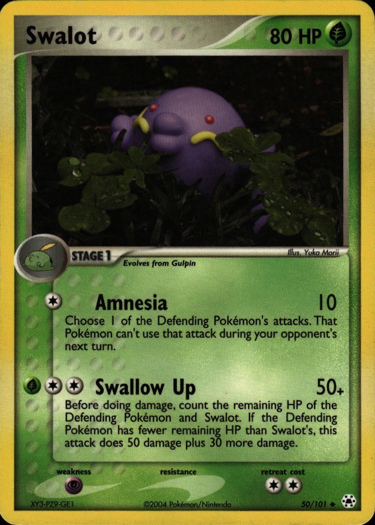 Pokemon TCG Card Swalot Grass Normal Hidden Legends HL 50/101