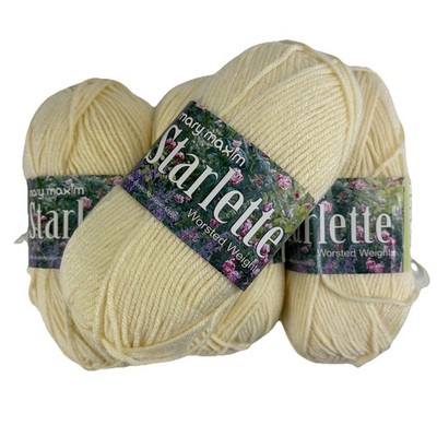 Lot Of 4 Mary Maxim Starlette Yarn Natural 3.5 oz 180 yds Per Skein Acrylic -New