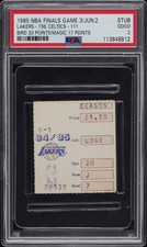 vintage PSA 1985 NBA FINALS CELTICS @ LAKERS BASKETBALL TICKET STUB - GAME #3