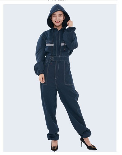 Men Women Coveralls Overalls Workwear Mechanic Jumpsuit Protective Reflective NE - Picture 11 of 25