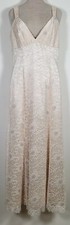 Scott McClintock Size 8 Off White Floral Lace Overlay Imperial Wedding / Prom