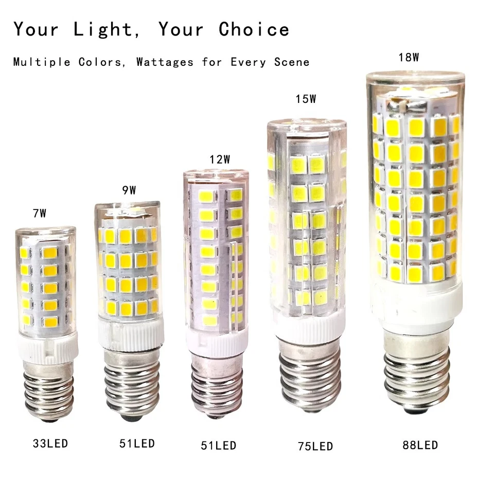 E14 LED Corn Bulb Warm/Neutral/Cool White7W 9W 12W 15W 18W Bright Lamp 220V UK - Image 1 of 4