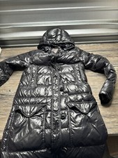 Duvetica Goose New Down Puffer Coat Jacket Hooded Fur Women’s 42