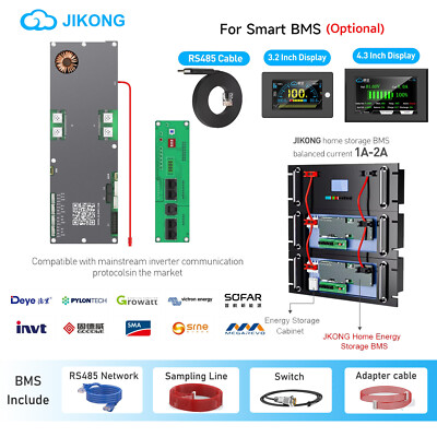 JK Inverter BMS RS485 für 8S-16S 100A-200A Akku Pack Solar Home Energy Storage