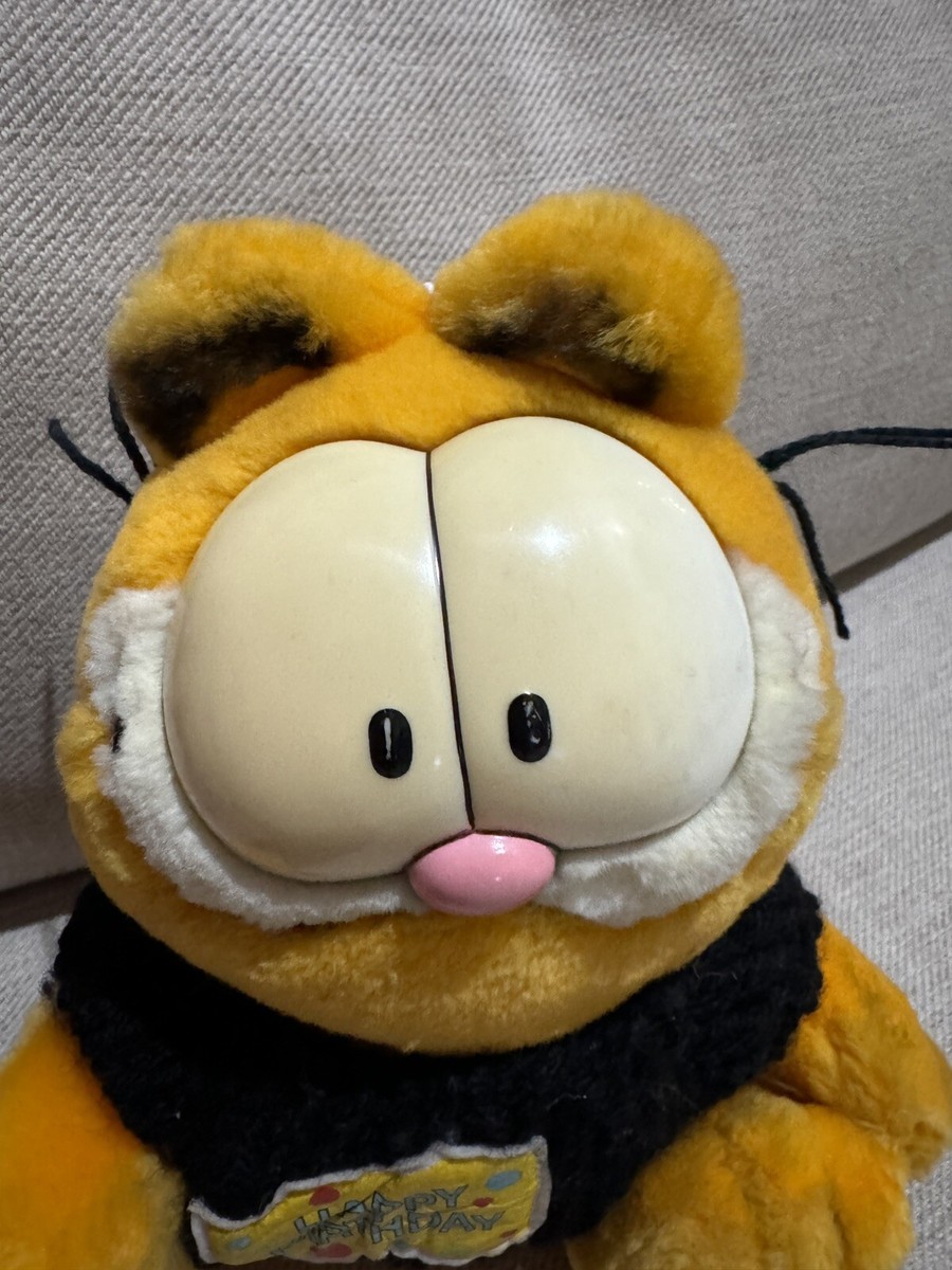 動作品 ヴィンテージ レトロ ガーフィールド 猫 ラジオ 1978 PAWS Vintage Paws Garfield Birthday Plush Stuffed Animal HAPPY BIRTHDAY