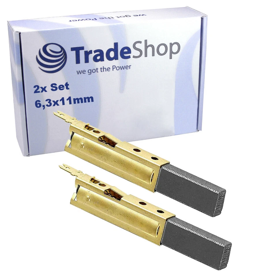 TRADE-SHOP Cepillos de carbón carbón para Alto Stihl Kärcher Bosch Nilfisk y otros 6,3x11x28