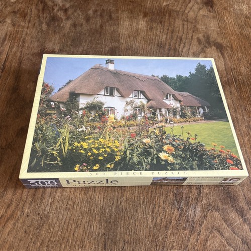 jr Puzzle Beautiful Thatched Cottage Puzzle 500 Piece 35 x 48cm Brand New Sealed - 第 1/12 張圖片