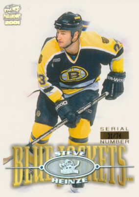2000-01 Paramount HOLO-SILVER #70 STEVE HEINZE - x/74 - Boston Bruins