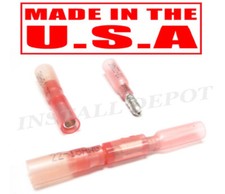 50 HEAT SHRINK BULLET WIRE CONNECTORS PUSH ON 22-18 AWG MADE IN USA