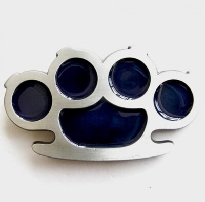 Buckle Schlagring, Fighter, blau Gürtelschnalle